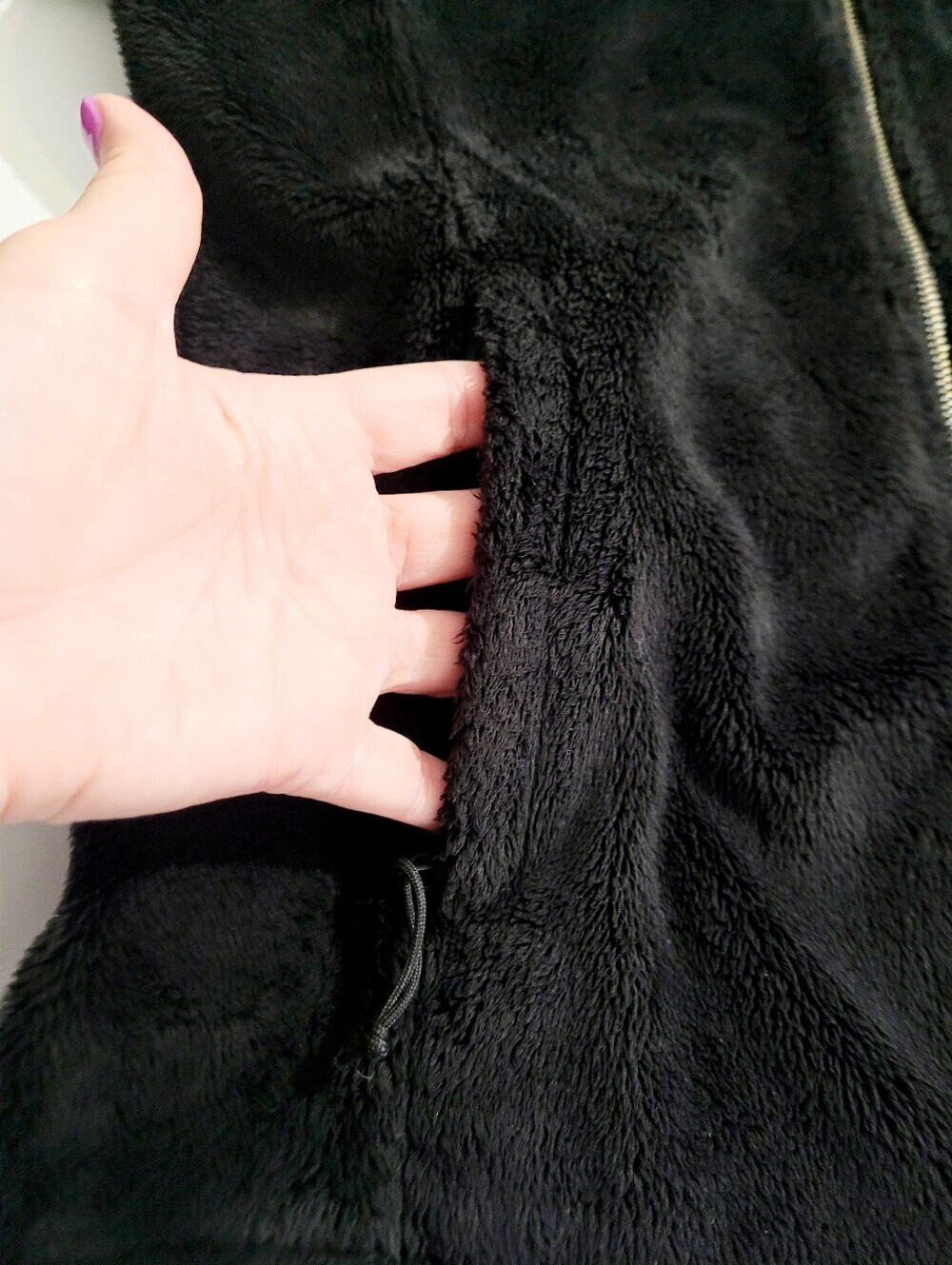 The North Face Women's Black Plush Fleece Full Zip Jacket Coat Size Small Small - Picture 9 of 13